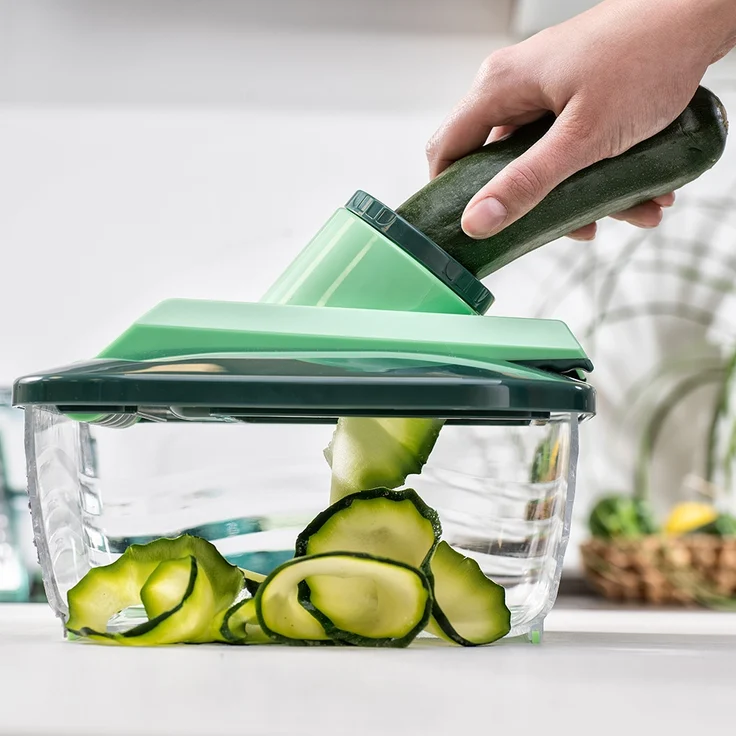 Nicer Dicer Chef-Set 15-teilig Gemüseschneider Gemüsehobel grün – Bild 2