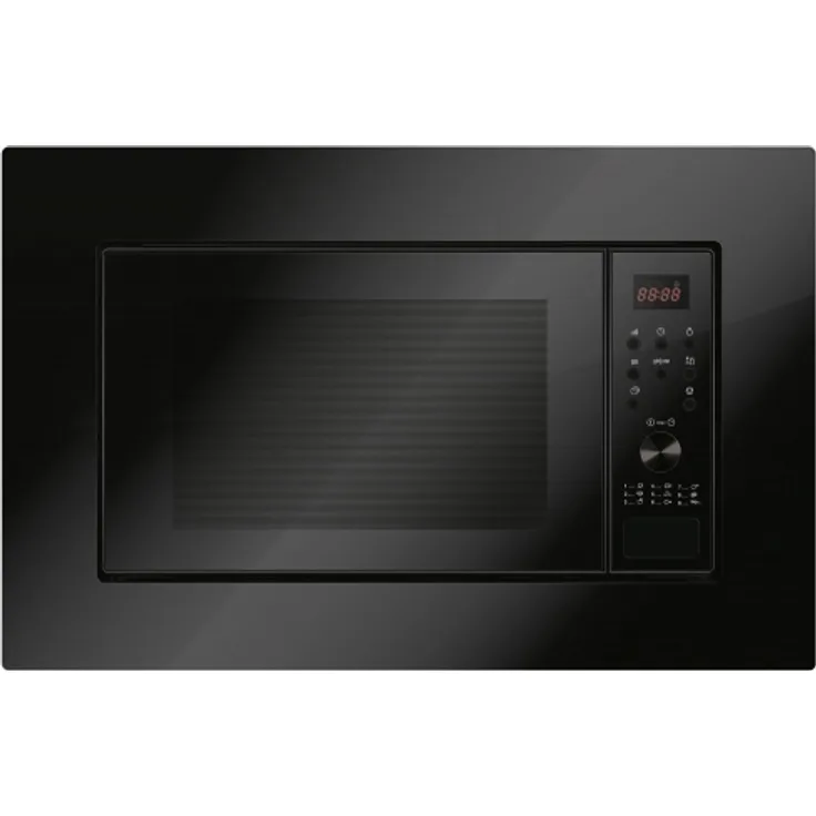 Amica Mican 80250 Einbau-Mikrowelle mit Grill, 20 Liter Garraum, 700 Watt, schwarz, Edelstahl