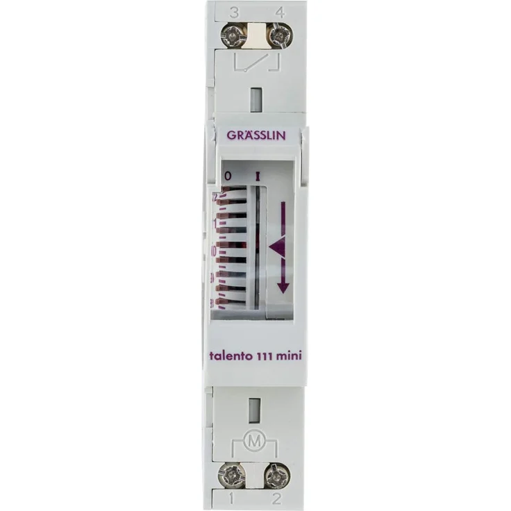 GRÄSSLIN talento 111 mini Verteilerschaltuhr analog mit 1 Kanal und Tagesprogramm, Synchronantrieb, 01.06.0004.1 – Bild 1