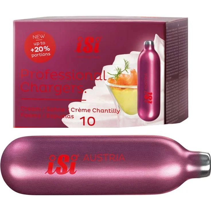 iSi Sahnekapseln 10-er Pack Professional Chargers – Bild 1