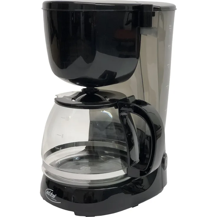 ELTA KM-1000 Kaffeemaschine mit Permanentfilter, 1,25 l, 750 W, schwarz