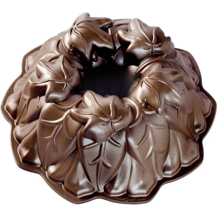 NordicWare Backform Herbstblätter - Bundt , Aluguss, Braun, 26,7 x 26,7 x 9,5 cm, 1 Einheiten
