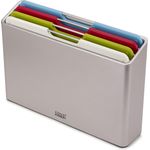 Joseph Joseph 60187 Folio 4-teiliges Set farblich gekennzeichneter Schneidebretter mit Aufsteller (Normal) -Silber, Plastic