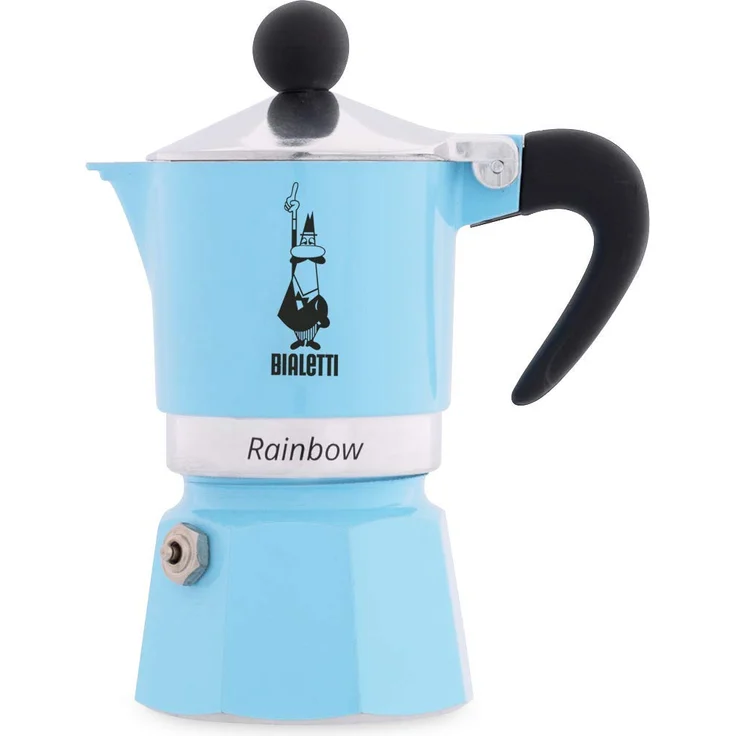 Bialetti Rainbow Espressokocher, Aluminium, hellblau, 1 Tasse – Bild 1