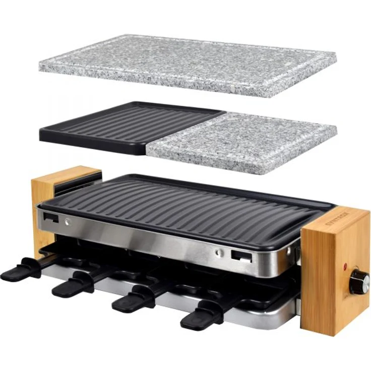 Syntrox Germany Chef-Grill RAC-1500W Lugano Raclette, 1500 Watt - Preisvergleich – Bild 1