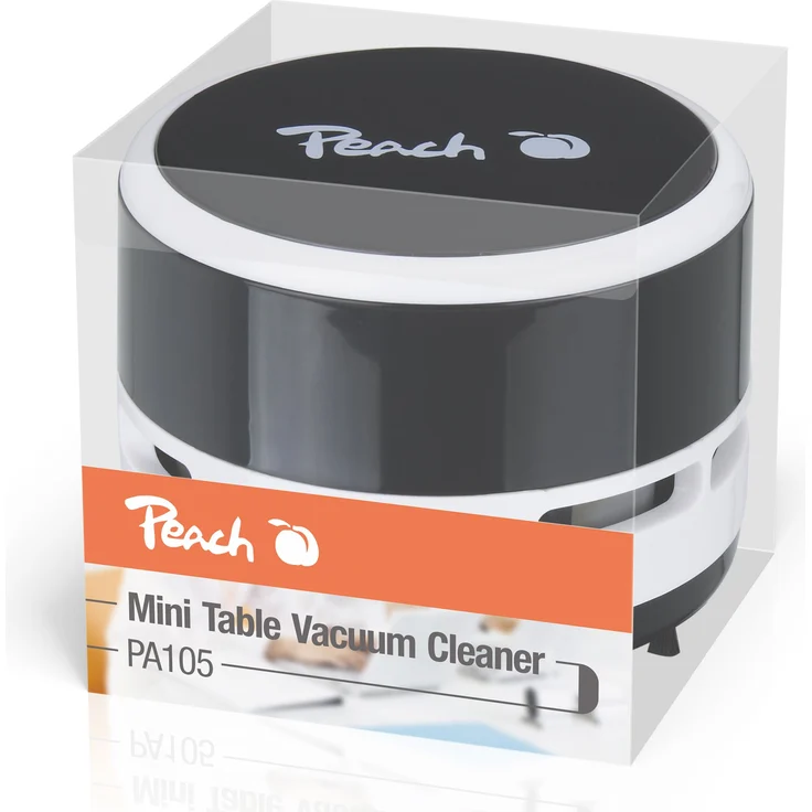 Peach PA105 Mini Staubsauger | 1 Stück | batteriebetrieben (2x AA) | hohe Saugkraft | schwarz – Bild 1