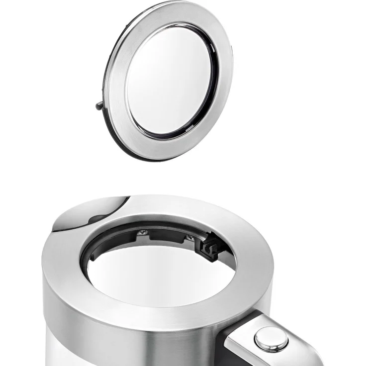 WMF Lono Wasserkocher Glas (3000 W, 1,7l, Schott Duran Glas, Kalk-Wasserfilter) cromargan matt-silber – Bild 6