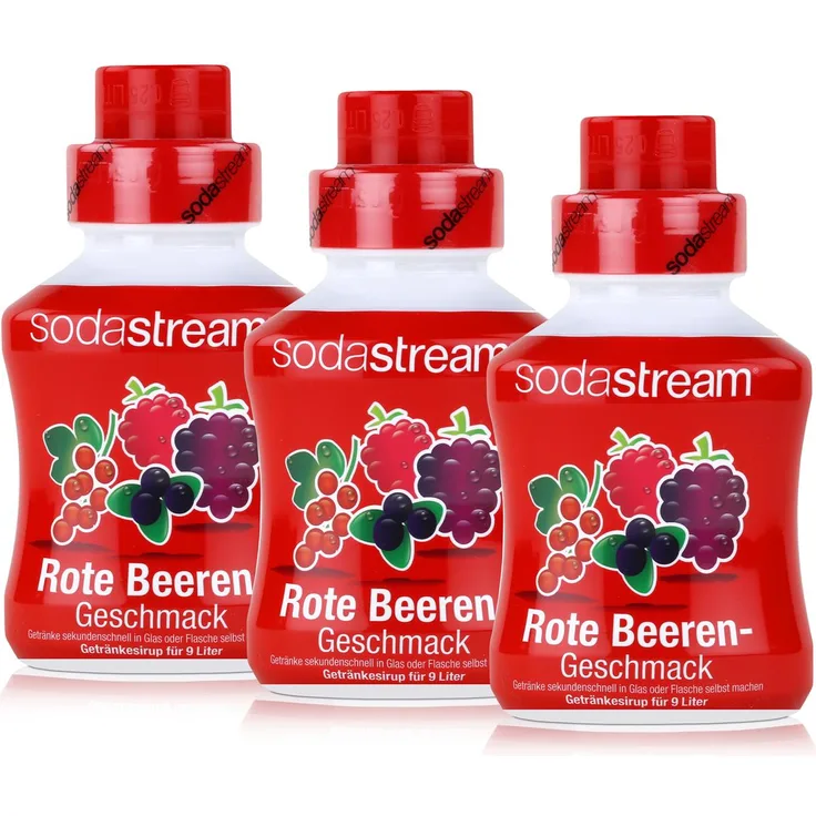 SodaStream Getränke-Sirup Softdrink Rote Beeren Geschmack 375ml, 3er Pack