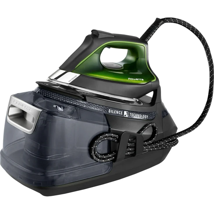 Rowenta DG9248 Silence Steam Pro Dampfbügelstation, 2.800 Watt, extra Dampfstoß 620 g-Min., Tankfüllmenge: 1,30 Liter, schwarz-grün – Bild 4