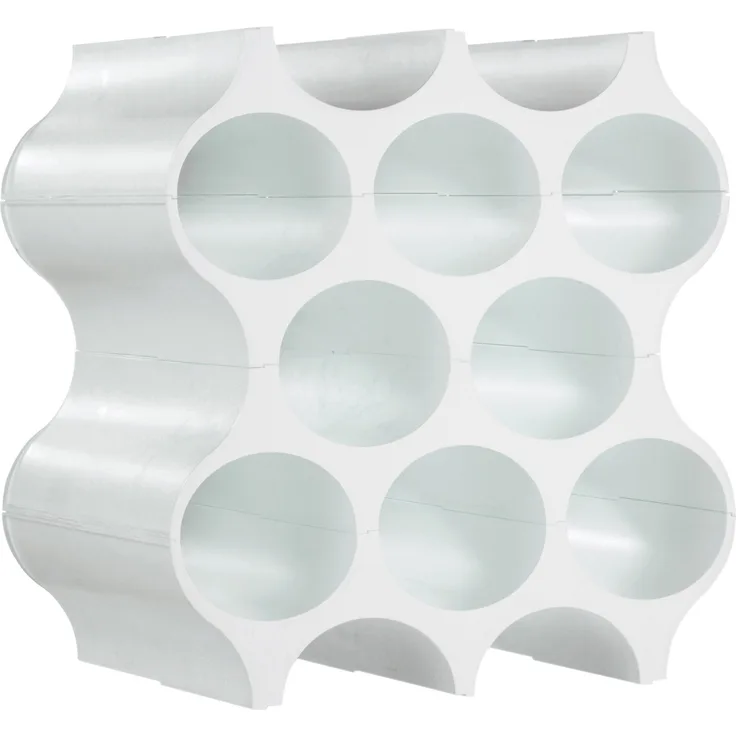Koziol Set-Up Flaschenregal Weiß 3596, Polypropylen, cotton white, Höhe: 364 mm-Breite: 353 mm-Länge 230 mm