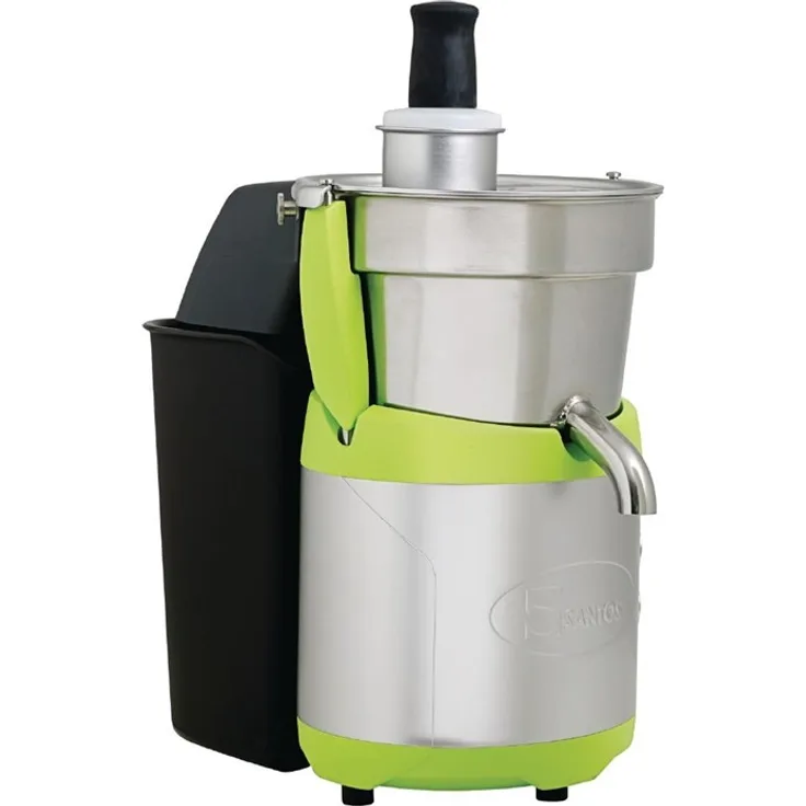 Santos Miracle Edition 68 Zentrifugalentsafter, 140 Liter pro Stunde, extra breite Füllöffnung, silber, grün