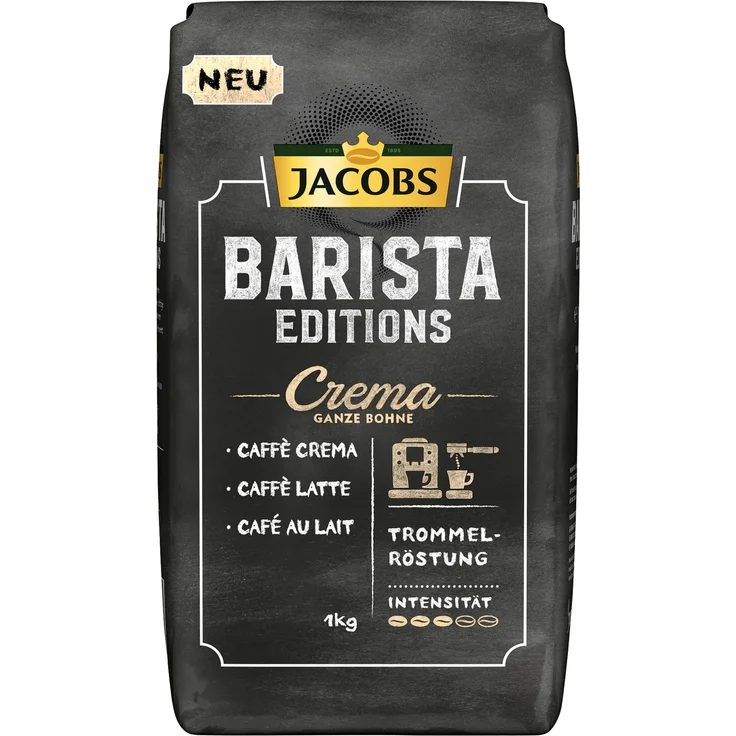 Jacobs Barista Editions Crema, Bohnenkaffee, ganze Bohnen, Röstkaffee, Kaffeebohnen, 1000 g – Bild 1