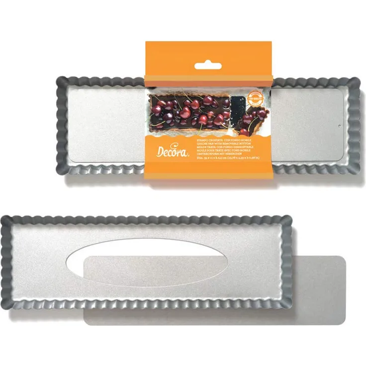 0070026 DECORA OBSTKUCHENFORM MIT HEBEBODEN 35 X 11 X 2,5 CM ANTIHAFT