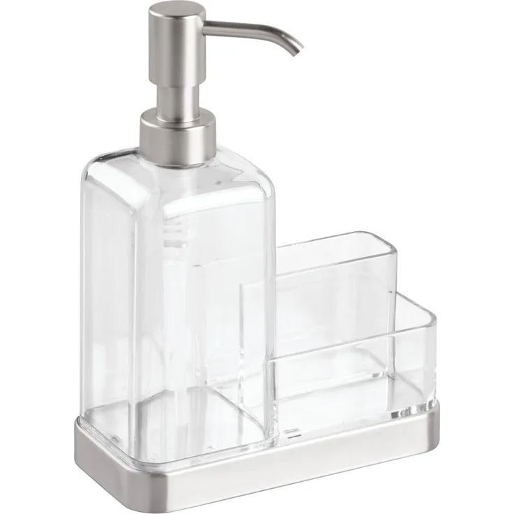 iDesign 67080EU Forma 2 Ablage für Seife - Schwamm, gebürstet - transparent