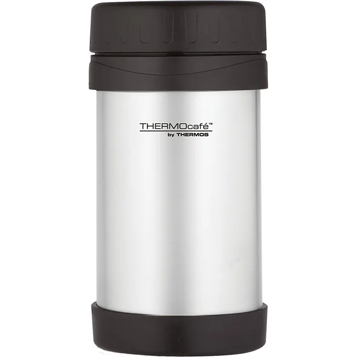 Thermos Thermocafe Speisenbehälter Essenbehälter, Silber-Schwarz, 0.5 Liter