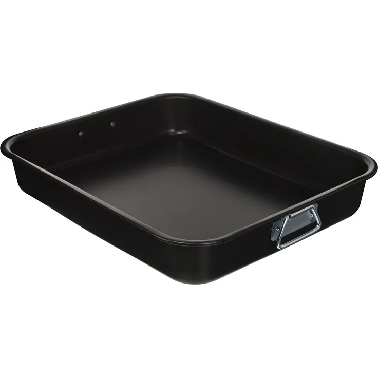 Barazzoni Artikel von Ofen Bräter-Lasagneform aus beschichtetem Aluminium 40 x 33 cm, Aluminium, schwarz,