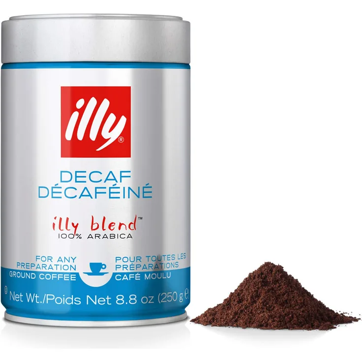 illy Kaffee, Gemahlener Espresso Entkoffeiniert - 1 Dose zu 250 g