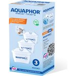 AQUAPHOR MAXFOR+ Pack 3 Wasserfilterkartusche-gegen Kalk, Chlor & weitere unerwünschte Stoffe, Mit patentiertem AQUALEN, Weiß, 200 l