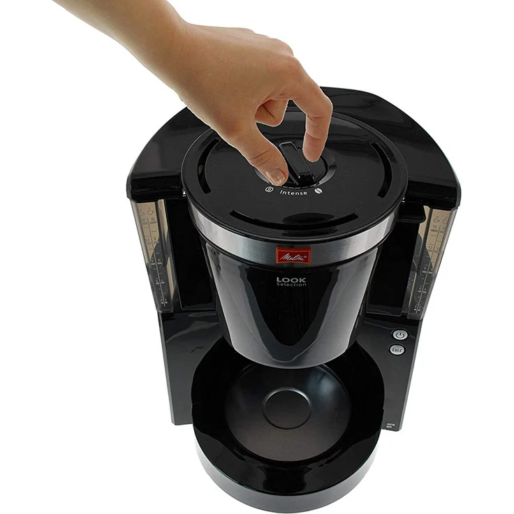 Melitta 1011-04, Filterkaffeemaschine mit Glaskanne, AromaSelector, Schwarz Kaffeemaschine LOOK IV SELECTION, Kunststoff, 1.2 liters – Bild 3