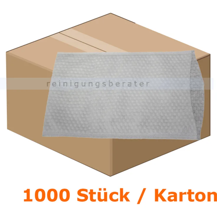 Waschhandschuhe Ampri Med Comfort 3D weiß 15 x 23 cm genoppt, Ultraschallnaht, 1000 STÜCK-KARTON