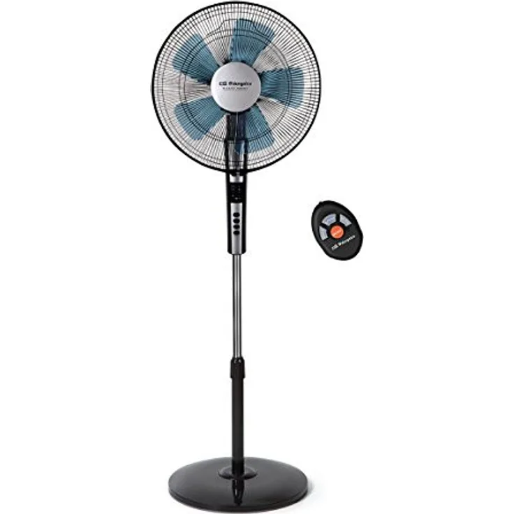 Orbegozo SF 0640 Standventilator mit Fernbedienung 2 Geschwindigkeitsstufen + Turbo + Silent Edelsta