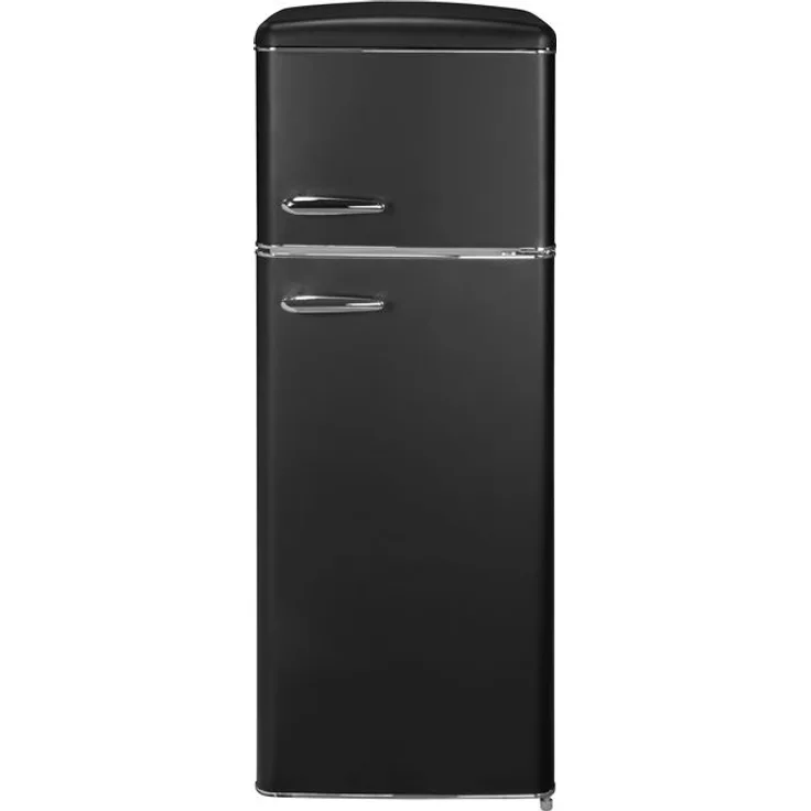 Exquisit RKGC270-45-H-160E Kühl-Gefrierkombination, freistehend, mattschwarz, LED, Breite 54.5 cm, Energieklasse E