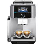 Siemens TI9575X1DE EQ.9 plus connect s700 Edelstahl Kaffeevollautomat, integriertes Mahlwerk, 2 Bohnenbehälter, mit Milchsystem, silber