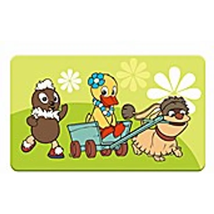 Trötsch Pittiplatsch Schnatterinchen Moppi Frühstücksbrettchen grün: aus Melamin (Unser Sandmännchen)