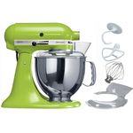 KitchenAid Artisan 5KSM150PSEGA Küchenmaschine mit Direktantrieb, 300W, 4,8L Edelstahlschüssel, 10 Geschwindigkeitsstufen, apfelgrün, Serie: 5KSM150PS 