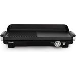 H.Koenig GRX330 Tischgrill, 50 x 25 cm, Grillplatte glatt und geriffelt, 1800 Watt