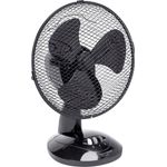 Bestron Mobiler Tischventilator mit Schwenkfunktion, Höhe: 35,5 cm, Ø 27 cm, 30 W, Schwarz