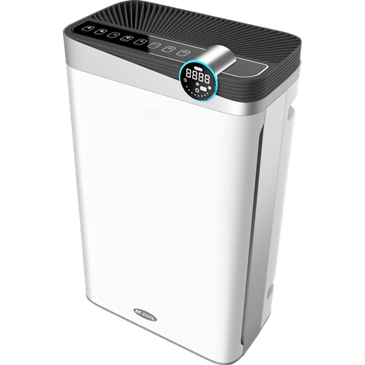 Be Cool BC54LRLB2101 Luftreiniger Weiß (85 Watt, Raumgröße: 54 m², 7-Stufen Filter, HEPA-Filter H12)