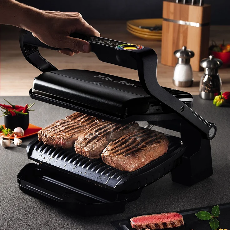 Tefal GC7148 OptiGrill+ Kontakgrill Snacking & Baking, 2000W, 6 voreingestellte Programme, schwarz – Bild 10
