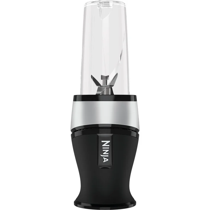 Ninja QB3001EUS Standmixer Smoothie Maker, 700W, inkl. 2 Becher je 0,47L, schwarz, silber – Bild 1