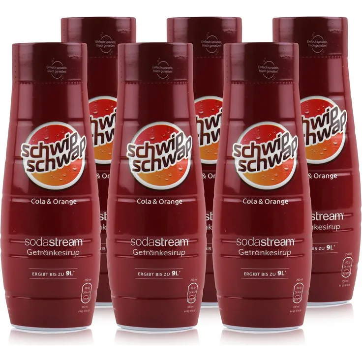 SodaStream Sirup Schwip Schwap Cola & Orange 440ml, 6er Pack
