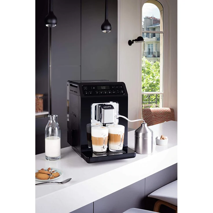 Krups EA 8908 Evidence Kaffeevollautomat, OLED-Display, Quattro Force Technologie, 1450 Watt, mit Milchsystem und integriertem Mahlwerk – Bild 6