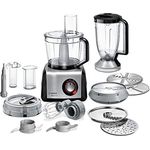 Bosch MC812M865 MultiTalent Kompakt-Küchenmaschine, 1250 W, XXL-Rührschüssel 3.9 l, Würfelschneider, schwarz-Edelstahl gebürstet