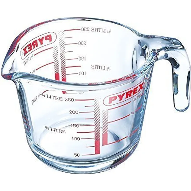 Pyrex Messbecher, Plastik, Transparent, 0,25 l