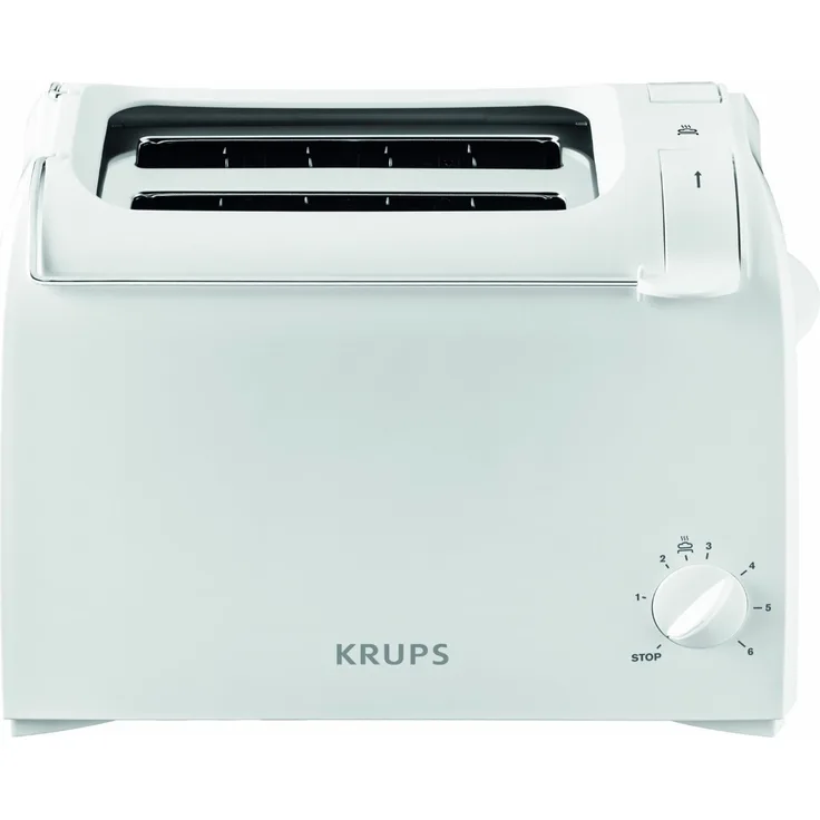 Krups KH1511 Toaster Aroma mit 6 Bräungssufen und 2 Toastschlitze, weiß