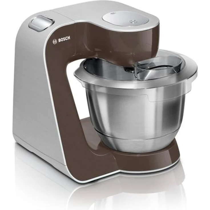 Bosch MUM58A20 CreationLine Küchenmaschine mit Planetenrührwerk, 1000W, 3,9 L Schüssel, 7 Geschwindigkeiten, inkl. Patisserie-Set, Mixer-Aufsatz, Durchlaufschnitzler mit 3 Scheiben, grau-silber, Serie: MUM5 – Bild 3