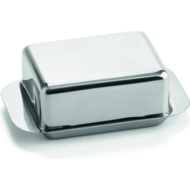 Weis 14256 Butterdose für 1/4 Pfund aus Edelstahl, Silber, 12.5 x 7.5 x 4.5 cm