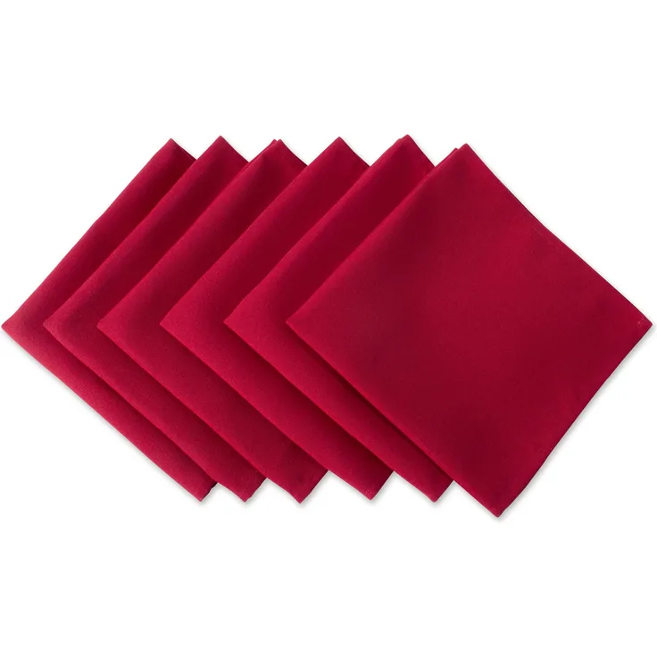 DII Wrinkle Resistant Polyester Servietten-Set, rot, Napkin, 6