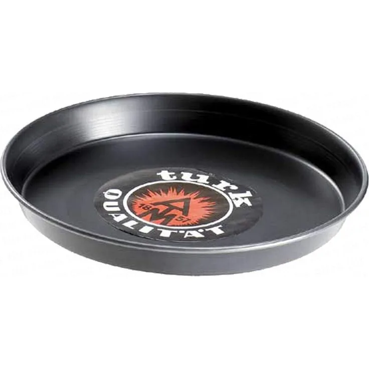 Turk 67126 Pizzablech, Eisen, 26 cm, schwarz