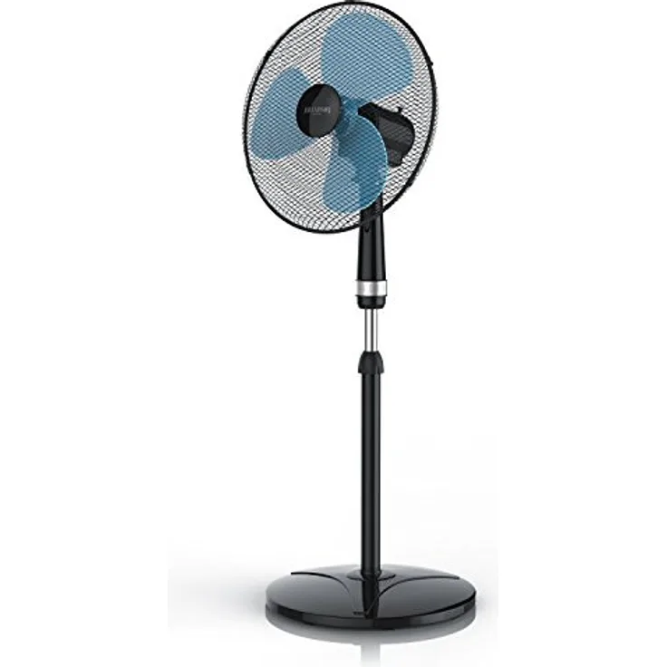Brandson Standventilator 40cm - Ventilator höhenverstellbar bis 122 cm - mobiler Lüfter - hoher Lu