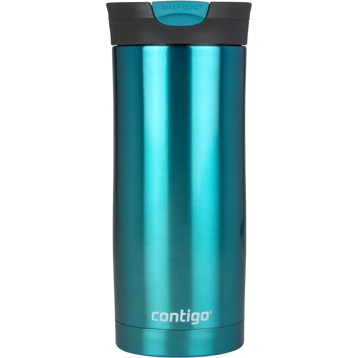 Contigo Thermobecher Huron Snapseal, Edelstahl Isolierbecher, Kaffebecher to go, auslaufsicher, spülmaschinenfester Deckel BPA-frei, 470 ml