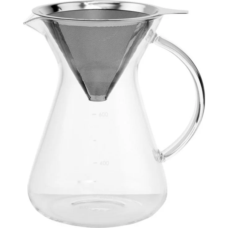 BUTLERS Kaffeebereiter SLOW COFFEE, Stahl, Glas