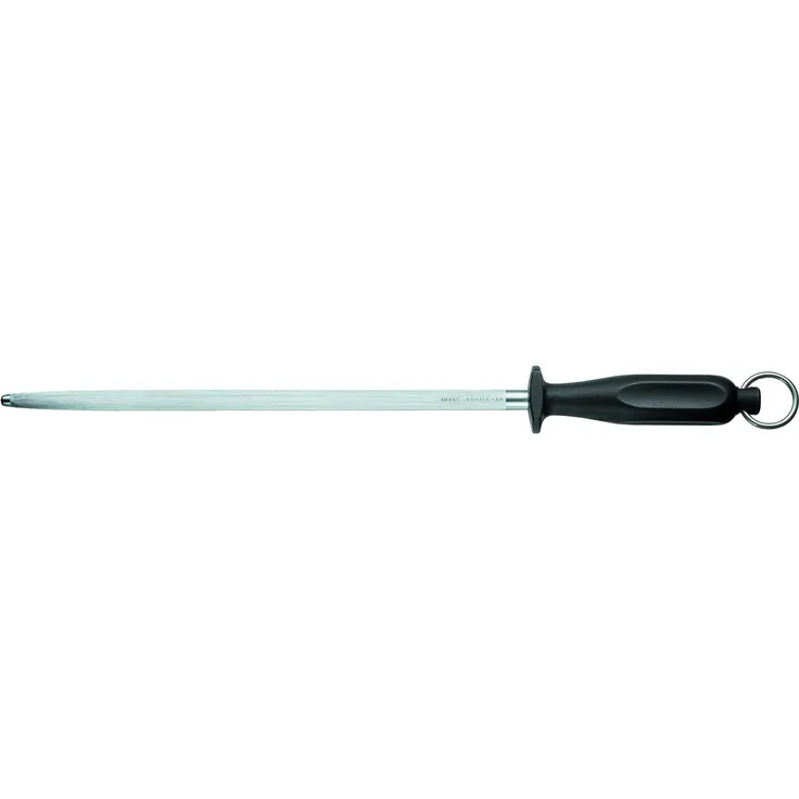 Victorinox Erwachsene Schärfen Metzgerstahl 30 cm rund Nylongriff Schustermesser, weiß