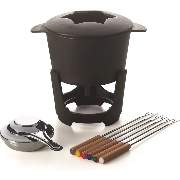 Brunch Time Fondue 10 tlg. Set Aosta schwarz
