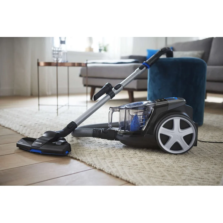 Philips beutelloser Staubsauger PowerPro Compact FC9331-09 (1,5 L Staubvolumen, integriertes Zubehör) schwarz  – Bild 4