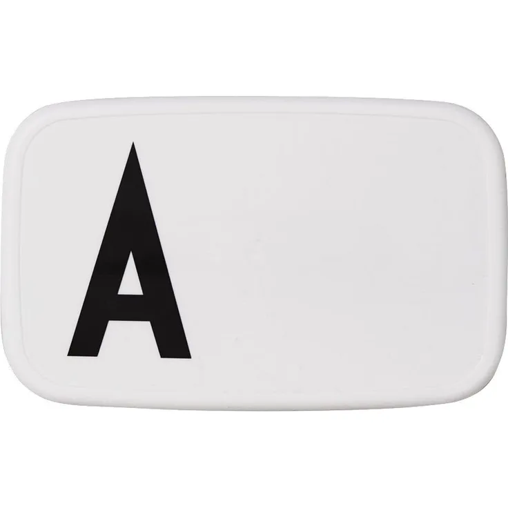 Design Letters Lunch Box, Kunststoff, weiß-schwarz, 18 cm